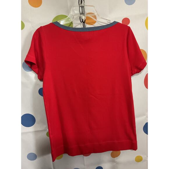 Lauren Ralph Lauren Denim Accent Top Size Large - Picture 9 of 12